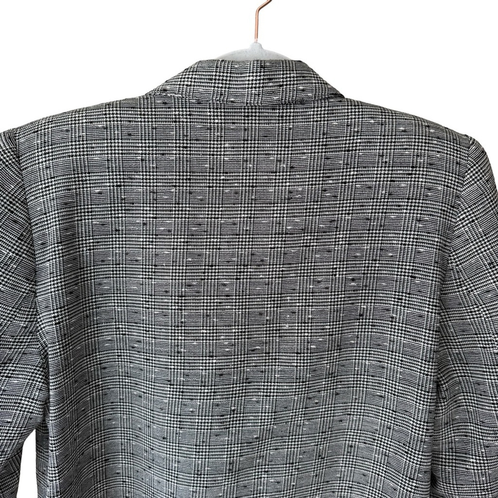 Jessica Vintage Black and White Checkered Plaid Blazer Size 12 Fully Lined - Picture 13 of 15